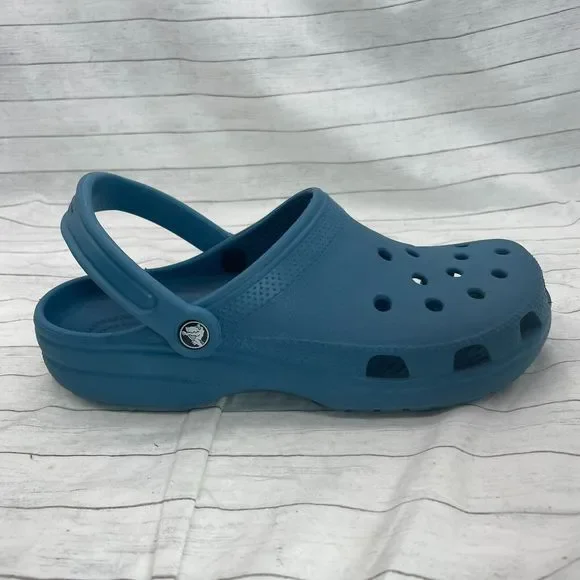 Crocs Classic Clogs Mens 10 Blue Waterproof Slip On Sandals Shoes Womens 12 - Picture 2 of 10